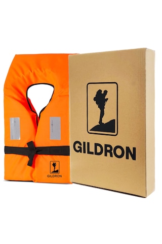 Gildron Standart Can Yeleği Yetişkin Bağlı Onaylı Ce Sertifikalı Turuncu