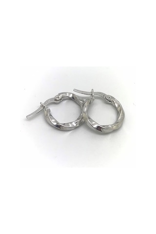 Gümüş 1 Cm Lik Burgu Gümüş Halka Küpe Dy85e2 Gümüş