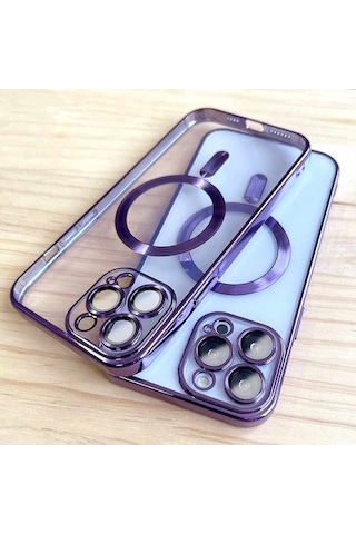 Teknomoda Apple Uyumlu iPhone 15 Kılıf Kamera Lens Korumalı Renkli Magsafe Şeffaf Silikon