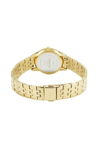 Obaku Denmark V297lxgısg Quartz Çelik Altın Rengi Beyaz Kadran 32 Mm Kadın Kol Saati Altın