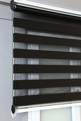 Siyah Düz Zebra Stor Kaliteli Güneşlik Perdeler