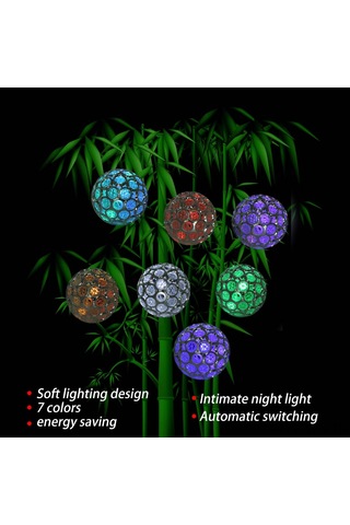 Yaozixa Güneş Enerjili Ip55 Su Geçirmez Renkli Led Askı Lambası, Gündüz Şarj Akşam Otomatik Açılım, Bahçe/çevre Dekorasyonu 5w 1.2v