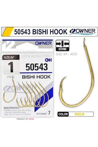 Owner 50543 Bishi Hook Gold İğne - 4/0