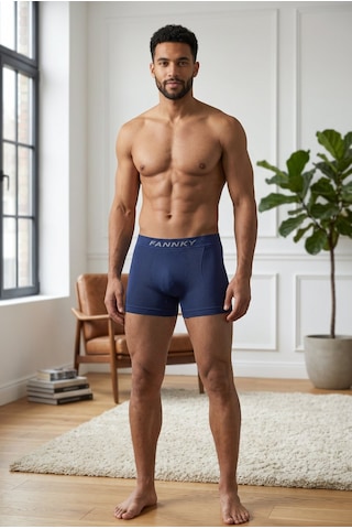 Fit Women Erkek Rahat Esnek Seamless 2 Li Boxer Bej