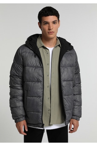 Colin's Colins Çift Taraflı Regular Fit Kapüşonlu Fermuarlı Astarlı Çift Yönlü Erkek Siyah Mont Cl1082085 Q1.v1 Blk