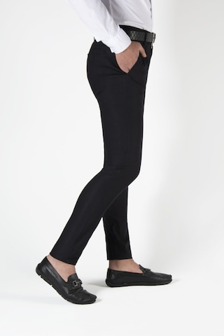Terapi Men Erkek Siyah Slim Fit Italyan Dar Kalıp Keten Pantolon Siyah