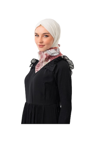 Zaytoon Filistin Eski Görüntü Yaşlanmış Ellele Kırmızı Dijital Baskılı Küçük Fular 45 45 Unisex S100052 Beyaz-kırmızı
