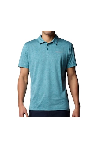 Columbia Hıke Polo Erkek T-shirt Ao3614-364 Turkuaz