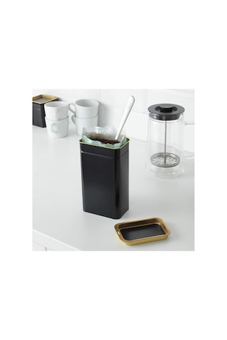 Ikea Blomnıng 11x7x20 Cm Kalay Kaplama Çelik Kapaklı Kahve Çay Kurabiye Kuru Gıda Saklama Kutusu Sku: Smg8690010574114 Açık
