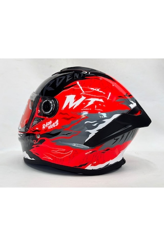 Mt Stinger 2 Ardent C5 V-28B Şefaf Vizörlü Kask Parlak Kırmızı