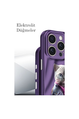 Cosmotex Newface Apple, Uyumlu iPhone 14 Pro Kılıf Crew Desenli Kapak - Çiçek