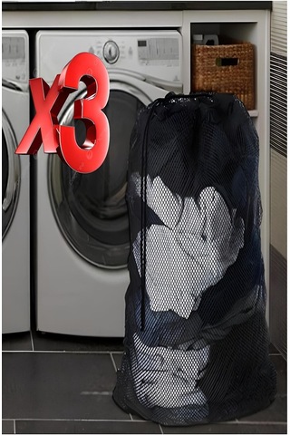 Tois Baby 3 Adet Siyah Lüx Perde Ve Çamaşır Yıkama Filesi Ipli 60x80 Cm Battal Boy