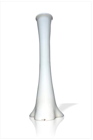 Uzun 60 Cm Düz Beyaz Kırılmaz Dengeli Sert Plastik Vazo Saksı