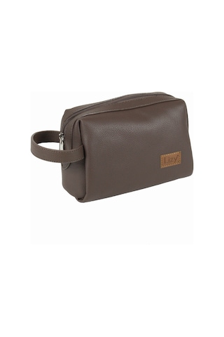 Lizy 1050 Suni Deri Clutch Çanta, Traş / Makyaj Çantası Çok Renkli