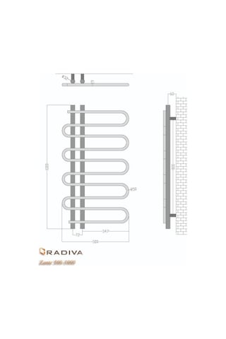 Radiva - Zante Dekoratif Havlupan 500x1000 Krom - 1zte05001000k1ps-