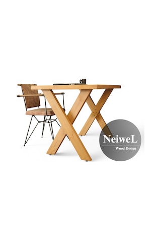 Neiwel Enax Doğal Ahşap Çalışma Ve Ofis Masası-70cm-100cm Açık Ceviz