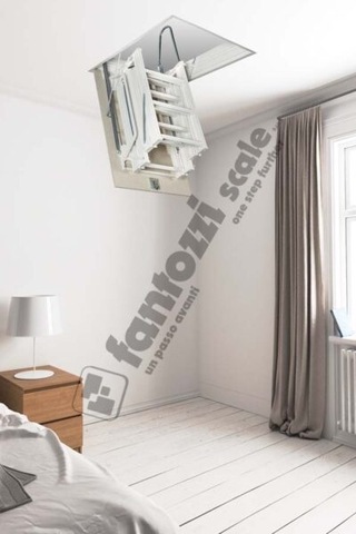 Aytürk Fantozzi Acı4 Menşei Italya 70x100 4 Katlanır Metal Çatı Merdivenleri H:300cm 300 Cm'ye Kadar