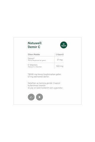 Demir C 60 Kapsül Ve B-trio 30 Dilaltı Tablet