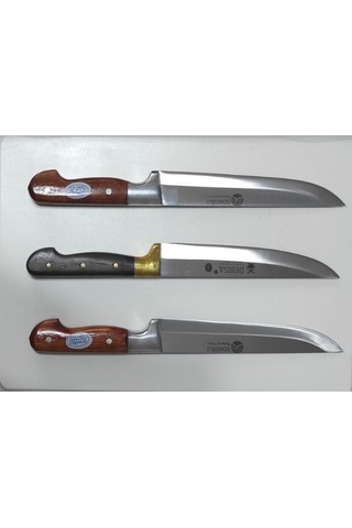 Şef Bıçağı - Ocakoğlu - Denizli 3'lü Set Kahverengi
