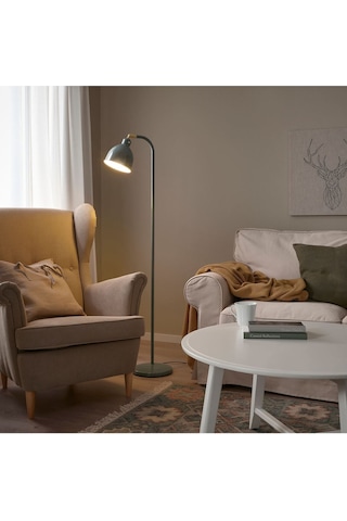 Yer Ve Okuma Lambası, Gri-yeşil, 38x27x22 Cm Yeşil