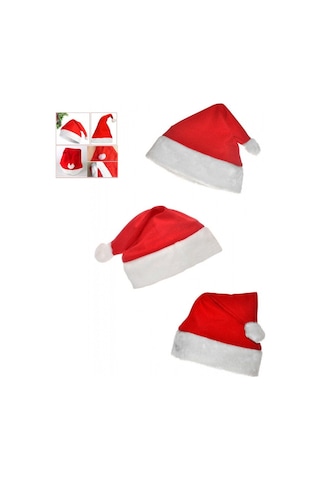 Noel Baba Şapkası 3 Adet Set