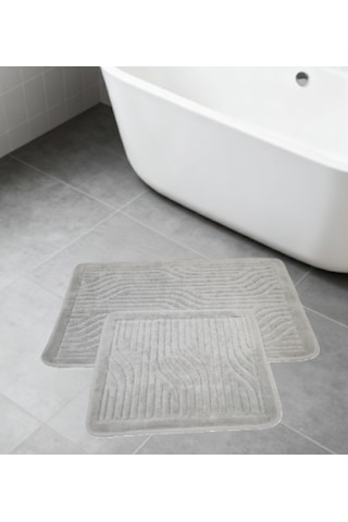 Banyo Paspası 2'li Set Lotus Vizon Çok Renkli