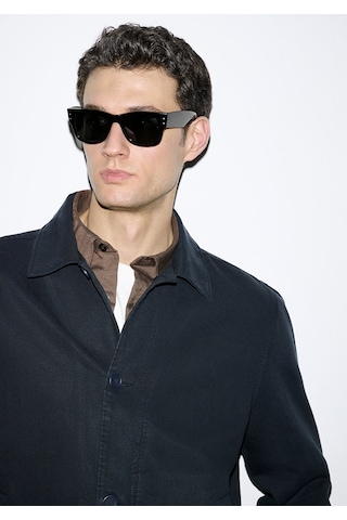 Mavi - Lacivert Tencel Karışımlı Gömlek 0211876-83699 Lacivert