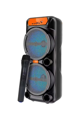 30w Kablosuz Mikrofonlu Karaoke Hoparlör Şarjlı Taşınabilir Bluetooth Speaker