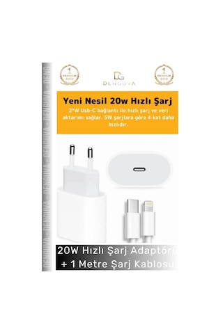 Şarjadaptör 20w Hızlı Şarj Adaptör Seti Lightning Data Type C Kablosu 7 8 X 11 12 13 14 15 Plus Pro