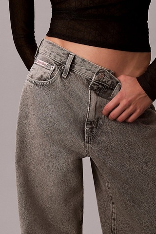 Calvin Klein Geniş Paça Grey Sterling Kadın Gri Jeans Lv047d834g-0sl Gri