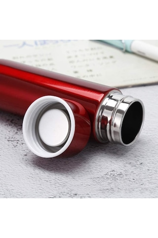 Termos 304 Paslanmaz Çelik Çift Katman 150 Ml Cep Tipi Mini Ufak Kirmizi