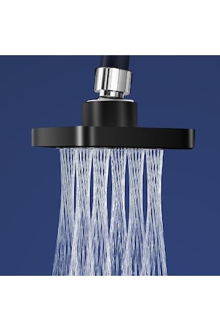 Ulzyvf Yüksek Basınçlı Mini Yağmur Duşu Sihirli Su Akışı Gümüş Renkli Başlık Gümüş