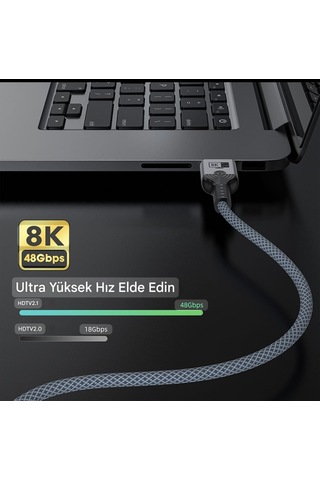 Ugourd 1-metre Hdmı To Hdmı Ultra Sertifikalı Hdmı 2.1 Kablo 48gb