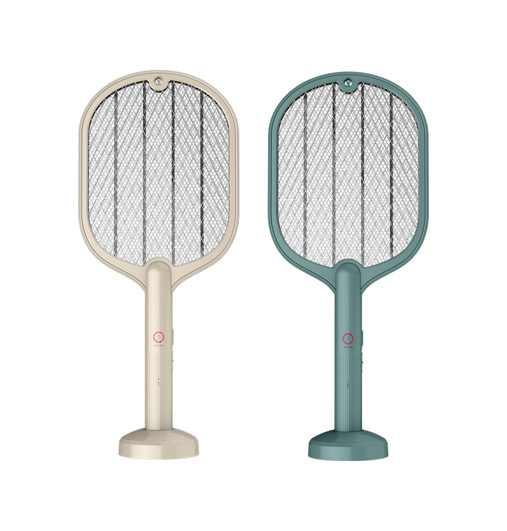 Shineyee 3000v Elektrikli Atıcı + Mor Işıklı Kovucu Iki İşlevli, Usb Şarjlı, Duvara Takılabilir, Güvenli Kılavuzlu Bej