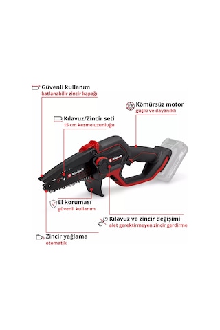 Einhell Gp-ps 18/20 Li Bl - Solo Akülü Dal Budama Testeresi Kömürsüz