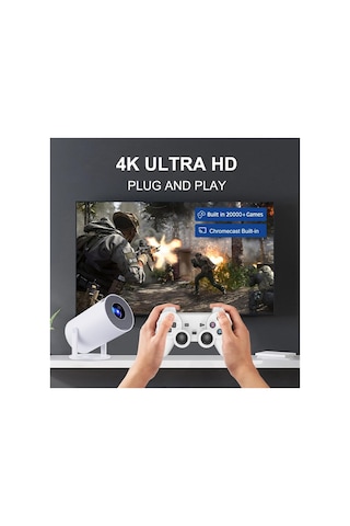 M300max Android Projektör Akıllı Video Oynatıcı 2 İn 1 Game Projektor Full Hd Projeksiyon Yansıtma
