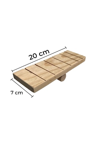 Tr Hamster Oyuncağı Tahtıravalli - Doğal Ahşap - 20x7 Cm