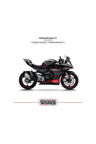 Cfmoto 450sr Forged Karbon Kaplama Yan Kanat Sticker Etiket Modeli