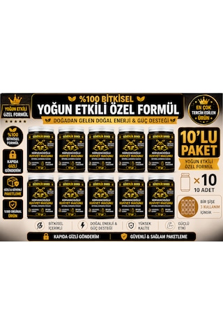 Bitkisel Atom Güç Ve Enerji Macunu & Performans Desteği 10 x 17 G