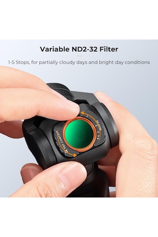 K&f Concept Osmo Pocket 4 Için Filtre Seti Uv/cpl/nd2-32 Nd32-512