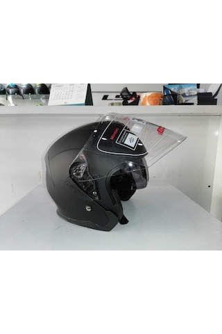 526 Güneş Vizörlü Mat Siyah Açık Kask Siyah
