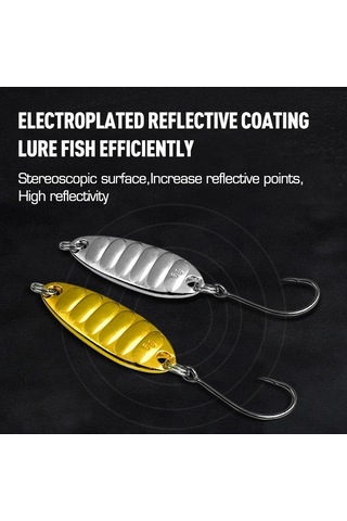 Krallık 1.5g 2.5g 3.5g 6 Adet/grup Balıkçılık Yem Metal Kaşık Cazibesi Yansıtıcı Kaplama Alabalık Bas Küçük Sert Pul Spinner Kaşık