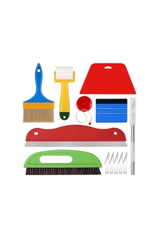 Xurunkeji Araba Kaplama Aletleri Seti Vinil Kazıyıcı Kesici Film Sileceği Vinil Spatula Plastik Sarma Aleti Cam Filmi Aletleri