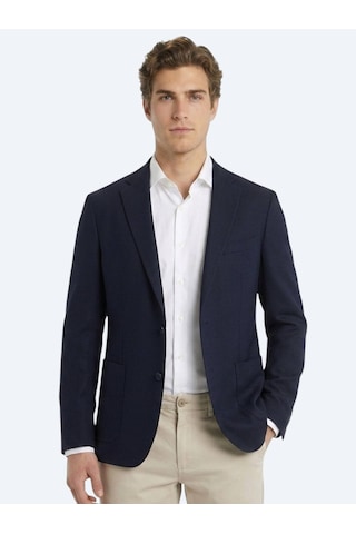 Kip Lacivert Mikro Regular Fit %100 Yün Ceket