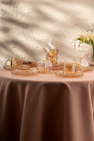 Emsan Çifte Kavrulmuş 100 Ml 6'lı Kahve Fincan Takımı Kahverengi