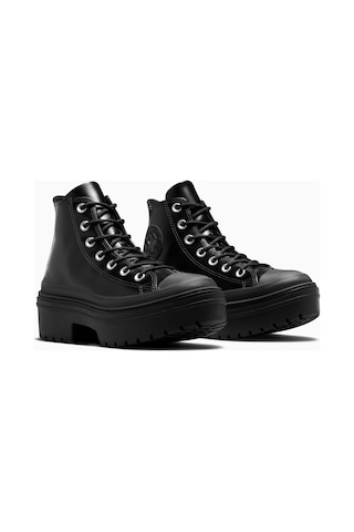 Converse Chuck Taylor All Star Lugged Heel Unisex Siyah Deri Platform Bot