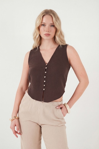 Lela Bayan Yelek 5866661 Kahve