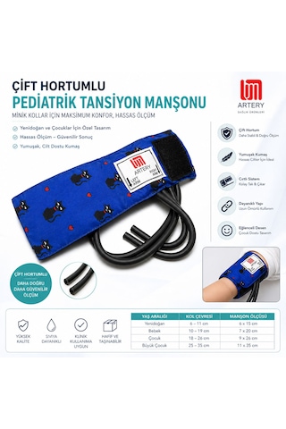 Çift Hortumlu Pediatrik Tansiyon Manşonu Yenidoğan Hassas Ölçüm Çift Hortumlu Pediatrik Tansiyon Manşonu Yenidoğan Hassas Ölçüm