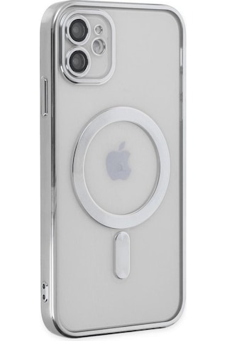 Apple Uyumlu iPhone 11 Kilif Magsafe Kamera Lensli Korumali Seffaf Silik 560979745