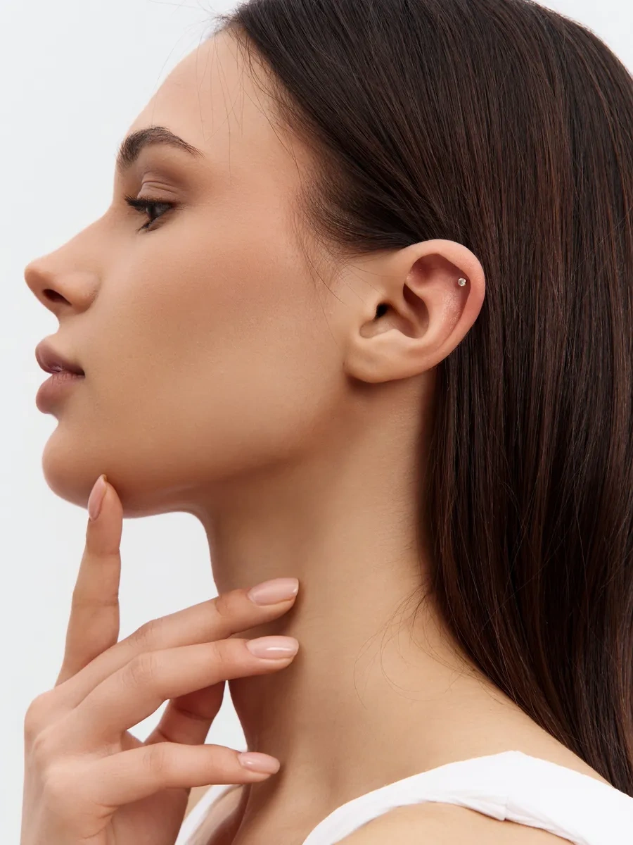 Vladı S Kıkırdak Kulak Piercing İçin Labret Küpe 95307864 Altın